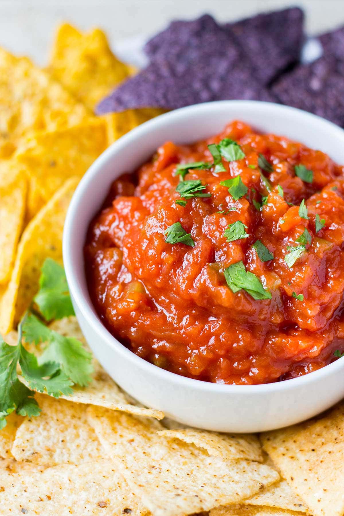 Freezer Salsa With Chips