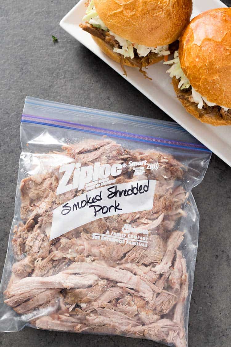 Easy Smokey Pulled Pork in freezer bag