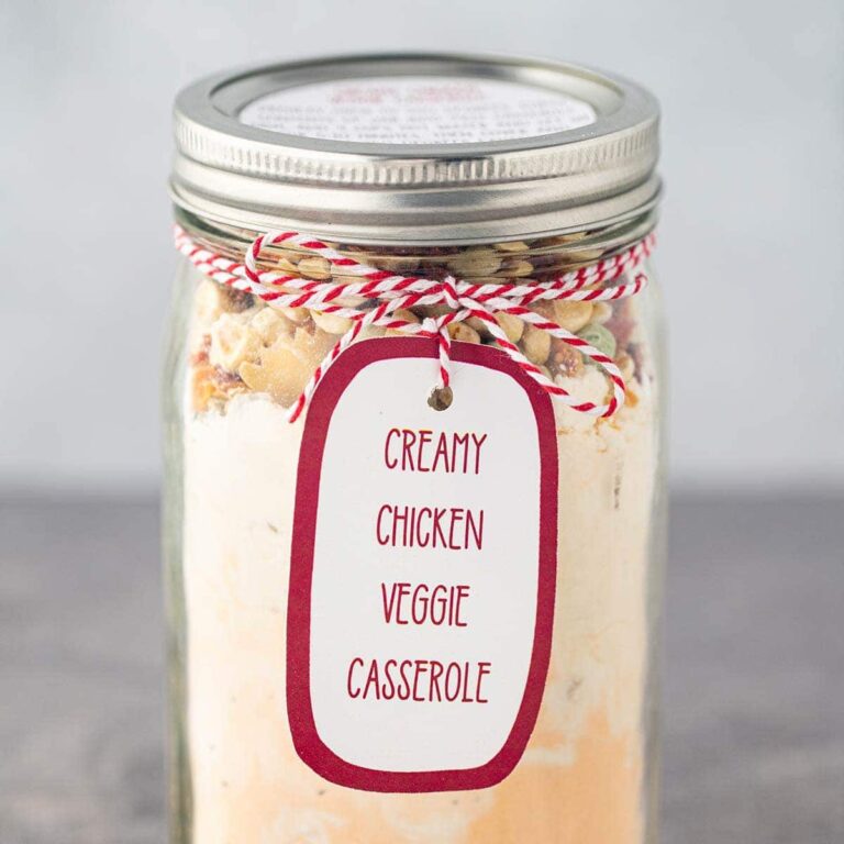 Creamy Chicken Veggie Casserole Meal in a Jar